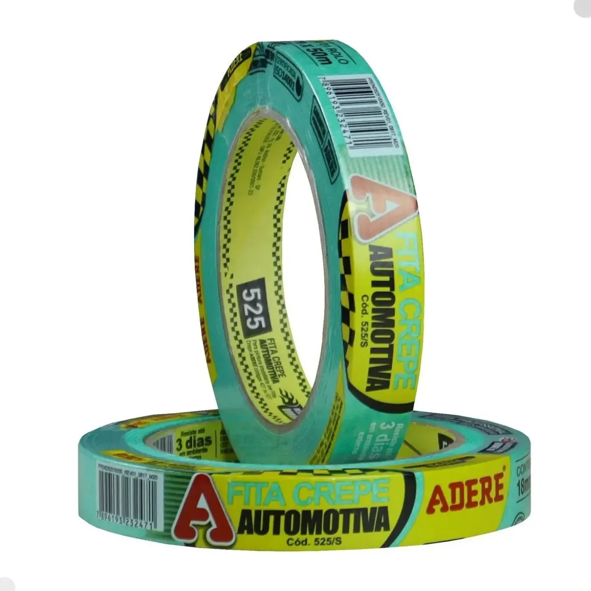 Kit 2 - Fita Crepe Automotiva Verde Adere 525 18mmx50m